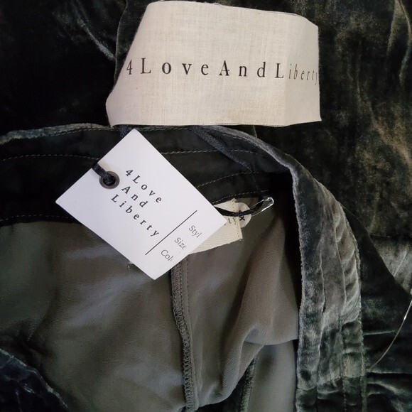 Johnny Was 4 Love And Liberty Velvet Wide Leg Palazzo Pants Grey Size XS NWT - Picture 7 of 8